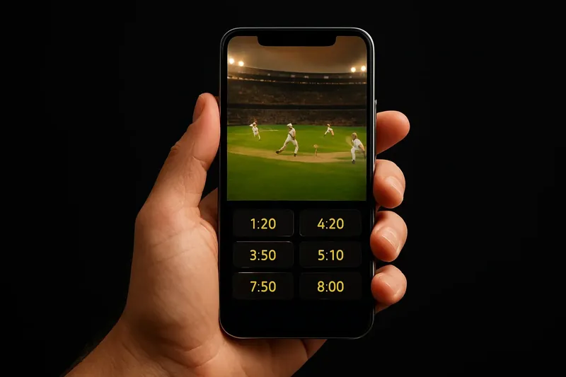 Hand holding smartphone showing live cricket match and real-time odds